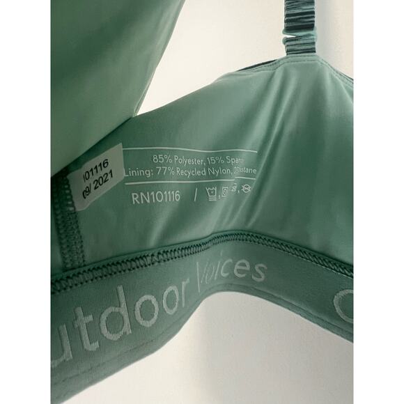 NWT Outdoor Voices Freeform Bralette Green Patina Mix XXXL - Picture 7 of 9